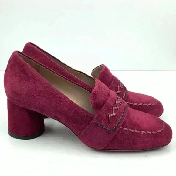 Donald J Pliner heels Cannes 7 N N burgundy suede - Picture 2 of 12